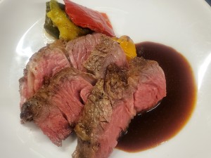 ステーキ赤ワイン