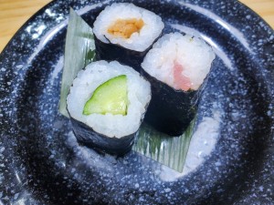 三種の巻き寿司