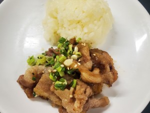 牛カルビとガーリックライス